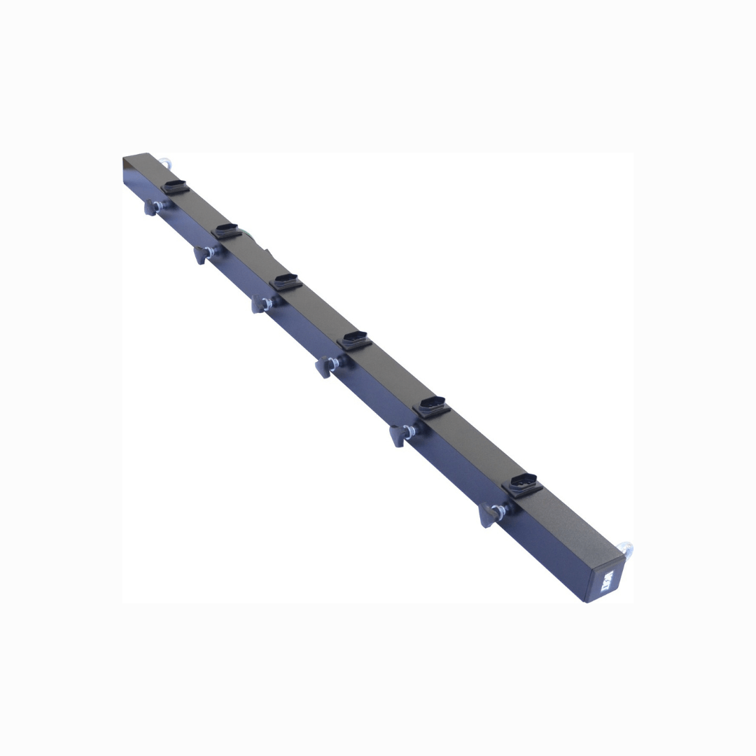 SitAndBuy - Kit 4 Varas Elétricas P/ Refletores Pimbim Par 36 Tx Preto 6 espaços