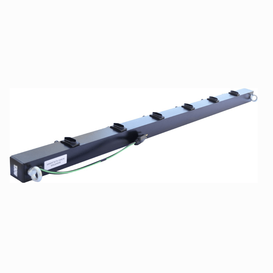 SitAndBuy - Kit 4 Varas Elétricas P/ Refletores Pimbim Par 36 Tx Preto 6 espaços