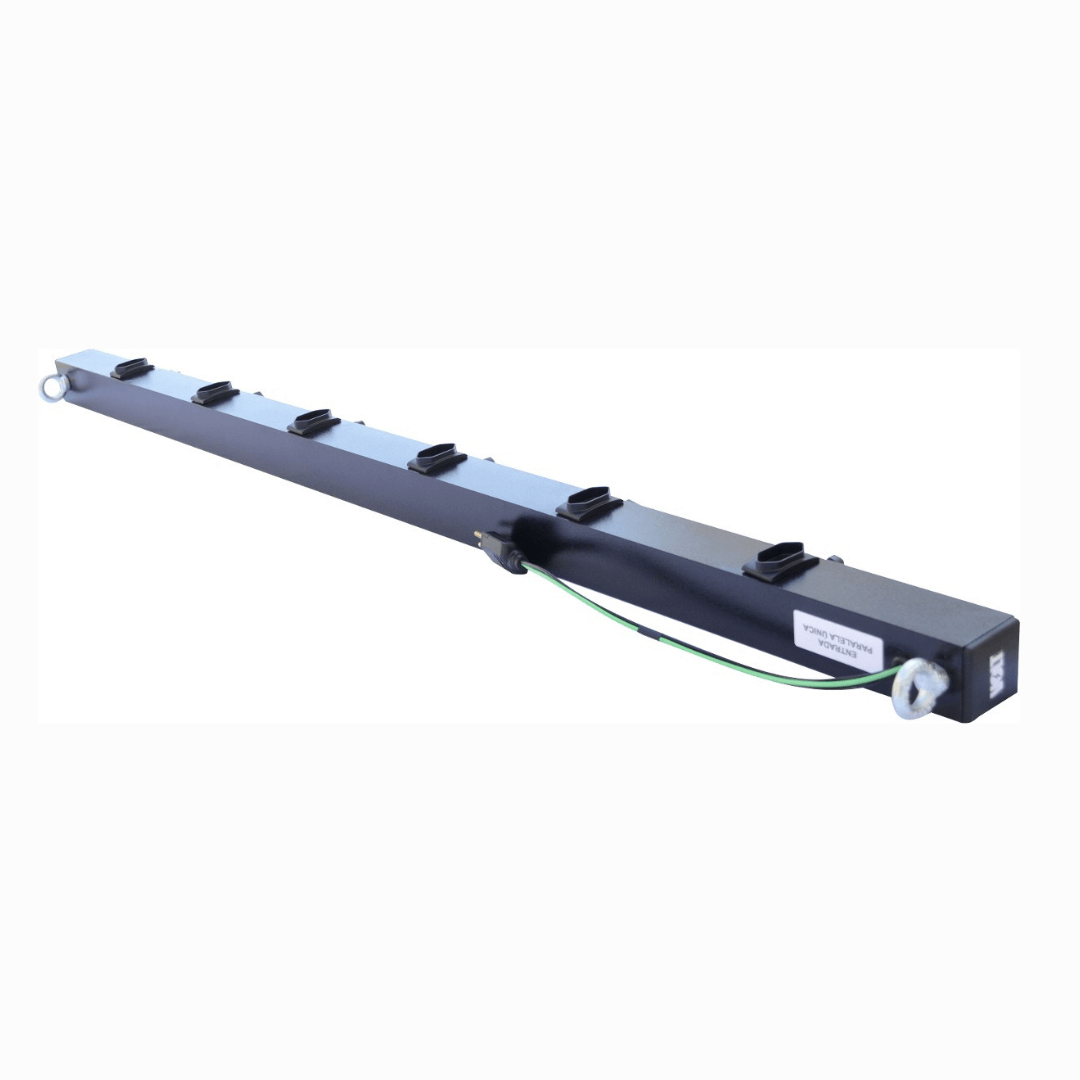 SitAndBuy - Kit 4 Varas Elétricas P/ Refletores Pimbim Par 36 Tx Preto 6 espaços