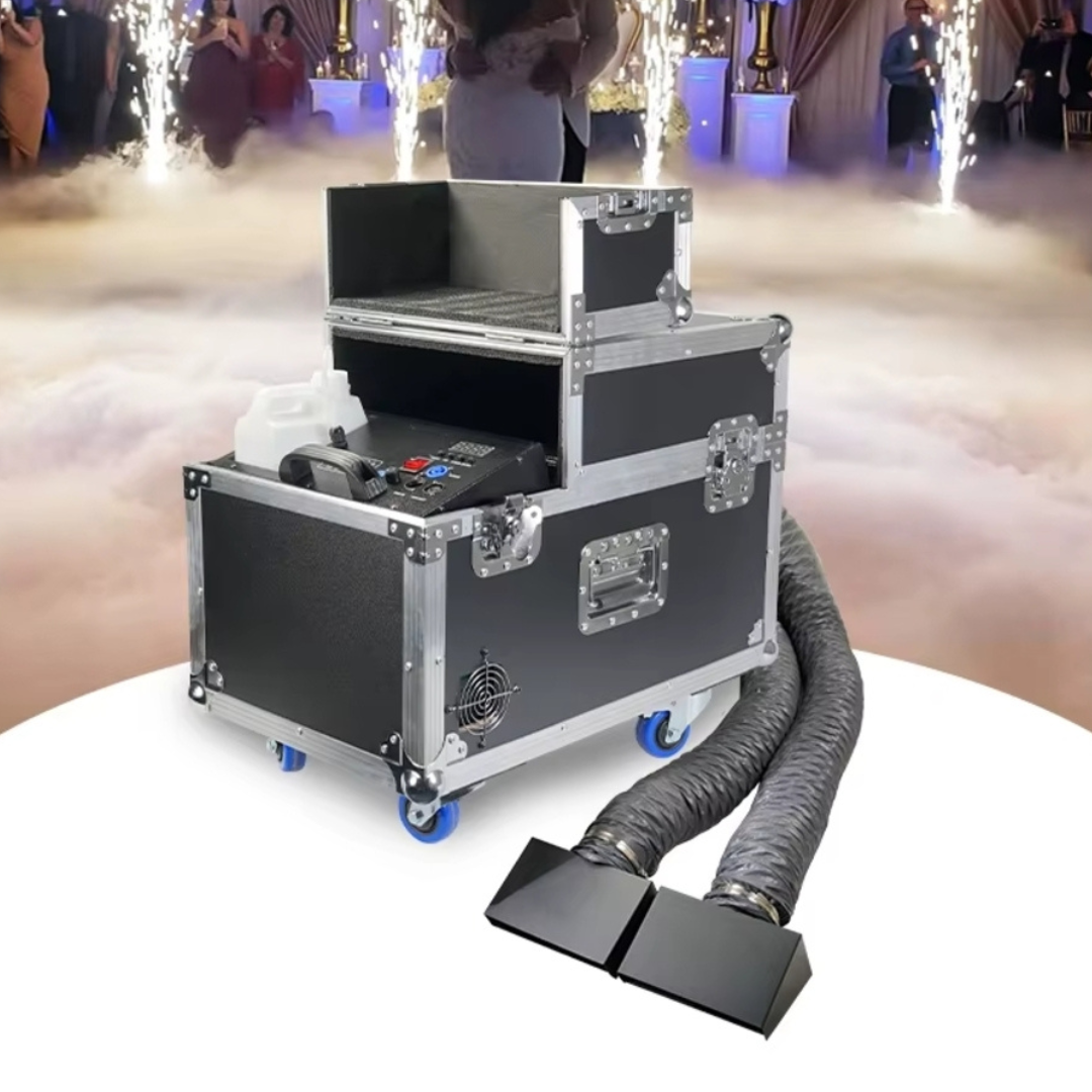 SitAndBuy - Kit Máquina de Gelo Seco 3000w + Máquina de Fogo Frio Faísca p/ Eventos