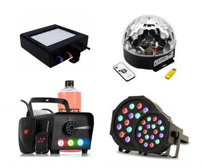 SitAndBuy - Kit Balada Adulto C/ Fumaça Refletor Globo Strobo