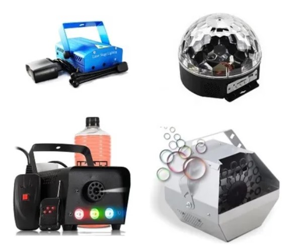 SitAndBuy - Kit Balada Infantil C/ Fumaça Bolhas Globo Laser